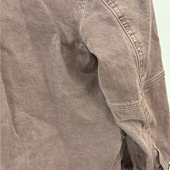 Free People Harley Military Distressed Utility Jacket Red Brown Size XS - Picture 12 of 16